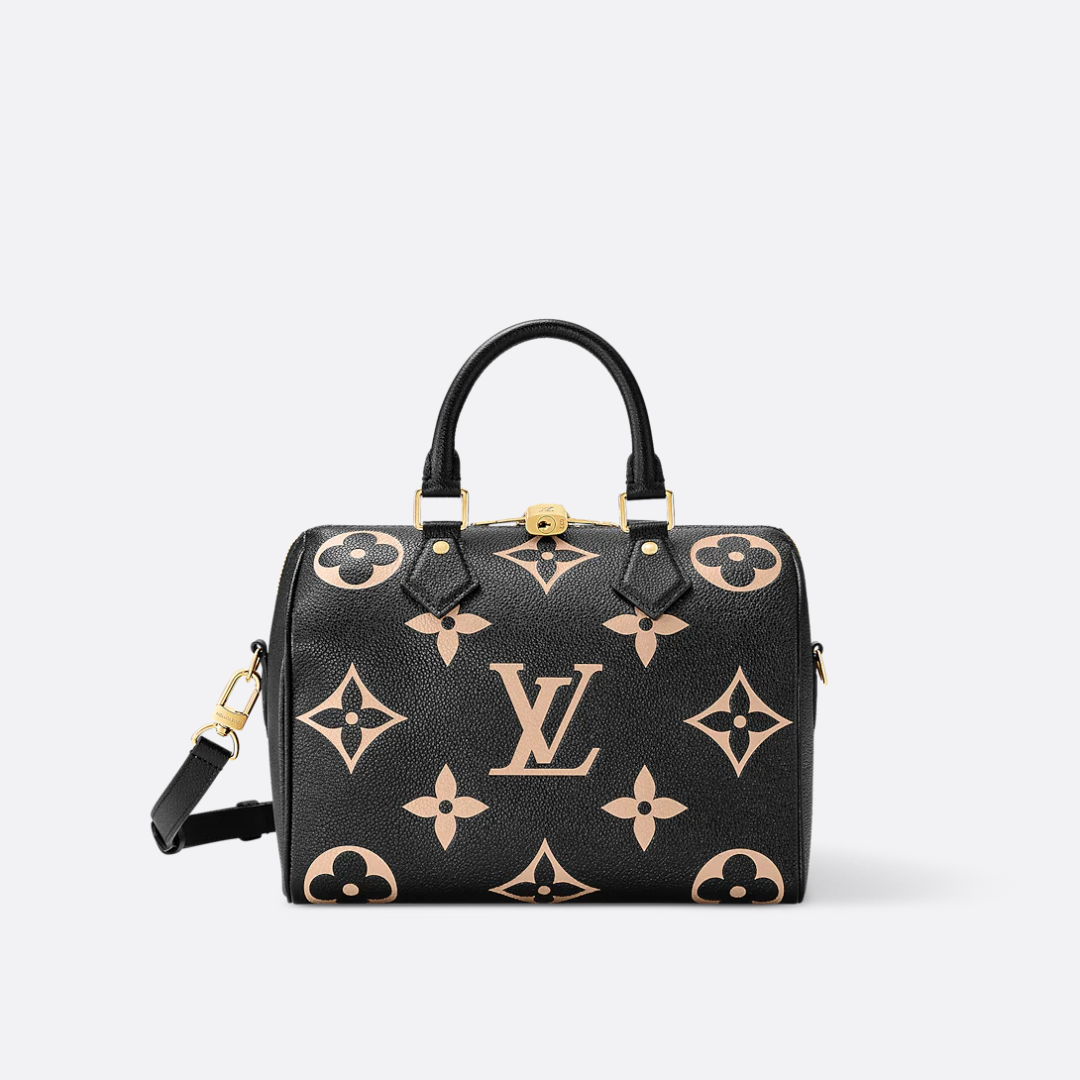 Louis Vuitton Speedy Bandoulière 25 Empreinte Tasche Schwarz – Exklusiv