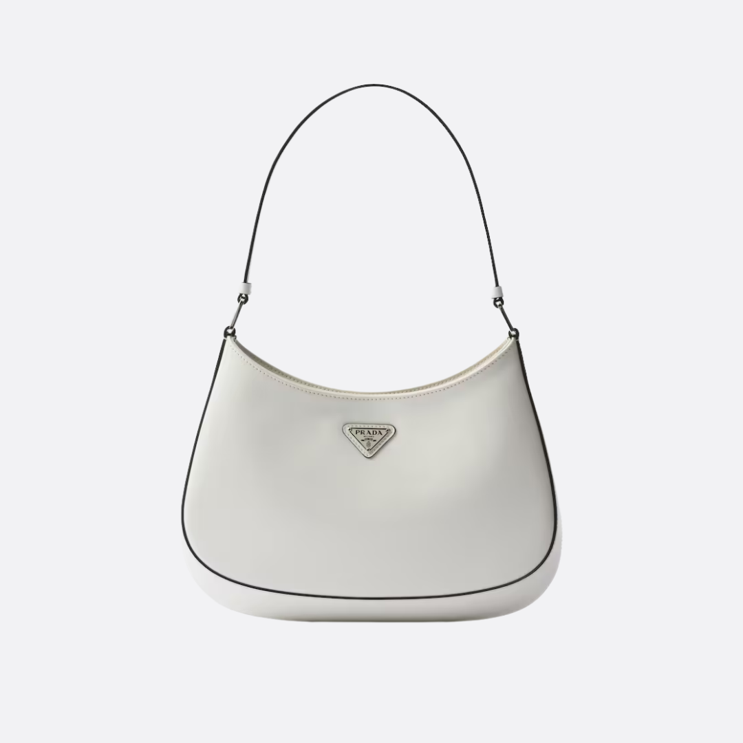 Prada Cleo Schultertasche aus gebürstetem Leder – Exklusiv