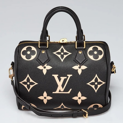 Louis Vuitton Speedy Bandoulière 25 Empreinte Tasche Schwarz – Exklusiv