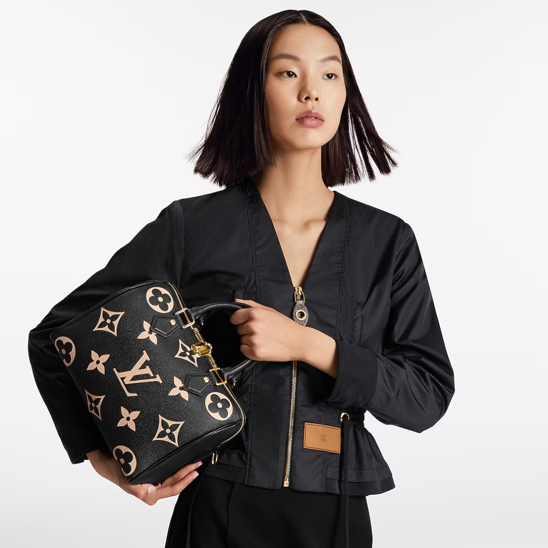 Louis Vuitton Speedy Bandoulière 25 Empreinte Tasche Schwarz – Exklusiv