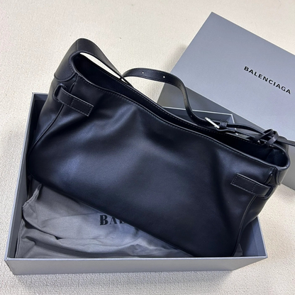 Balenciaga Bel Air Medium Shoulder Bag In Black Calf Leather – Exclusive