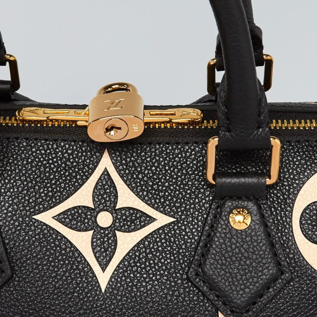 Louis Vuitton Speedy Bandoulière 25 Empreinte Tasche Schwarz – Exklusiv