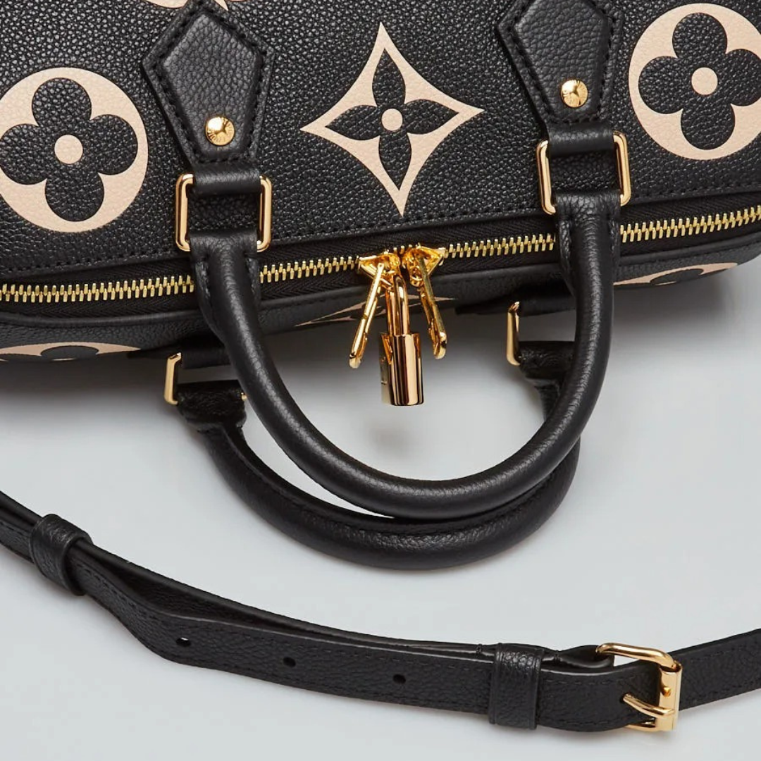 Louis Vuitton Speedy Bandoulière 25 Empreinte Tasche Schwarz – Exklusiv