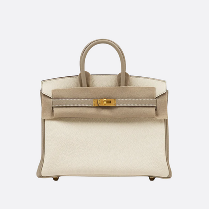 Hermès Birkin 25 Hss Bag In Chalk / Dove Grey Togo Leather – Exclusive