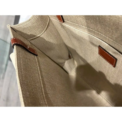 Chloé Woody Tote Bag In Linen